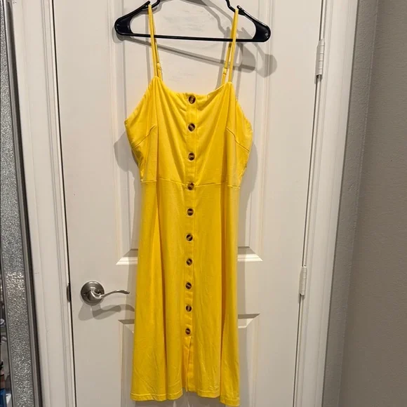 Berydress, Size XL, Yellow Button-Down Sundress - Picture 1 of 4
